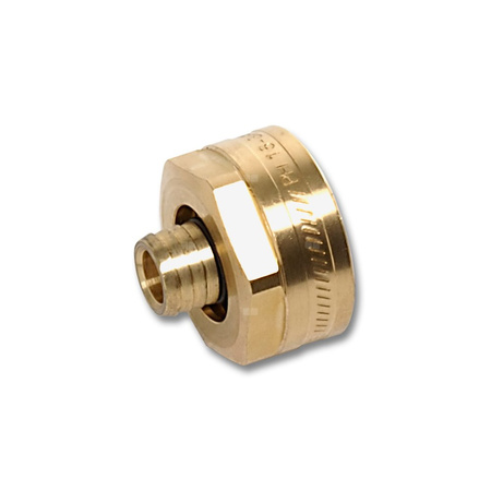 Przejściówka SANHA DKHV VPE trzyczęściowy, mosiądz (niklowanie), 1/2'' x 16 mm (GW x zw)