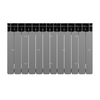 Grzejnik żeberkowy GAVIA 50 PLUS aluminium, podłączenie boczne 575 x 966 mm, kolor grafit, moc 1408 W