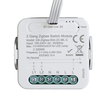 Sterownik do oświetlenia, podwójny, 230V bez przewodu neutralnego