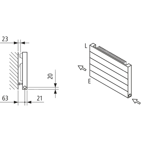Grzejnik płytowy typ 11 KERMI HHN wym. 700 x 3200 mm, kolor biały, moc 2819 W