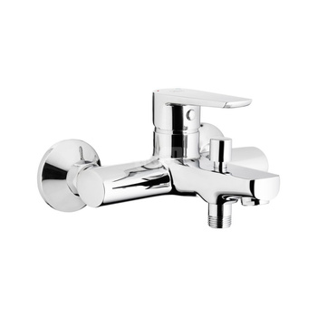 Bateria wannowa ścienna KFA Armatura NEON, kolor chrom