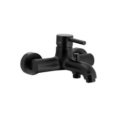 Bateria wannowa ścienna KFA Armatura MOZA, kolor czarny