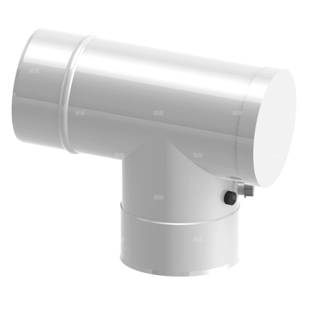 Trójnik powietrzno-spalinowy rewizyjny z króćcami pomiarowymi 87' Concept By JEREMIAS pp z uszczelką 60/100mm