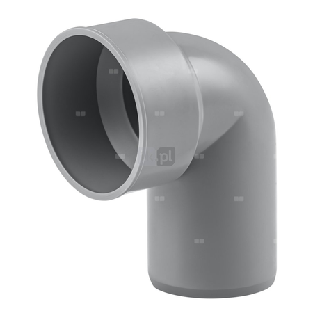 Kolano MAGNAPLAST HT PLUS HTSW, PP (szary), DN 40 x DN 30 (wz x ww), do kanalizacji