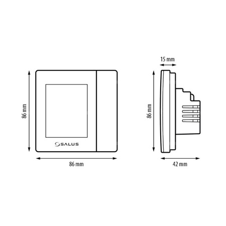 Regulator temperatury SALUS VS30B, montaż podtynkowy