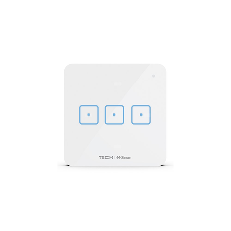 Włącznik trójpolowy Single WS-03, komunikacja bezprzewodowa TECH WTP, kolor Biały