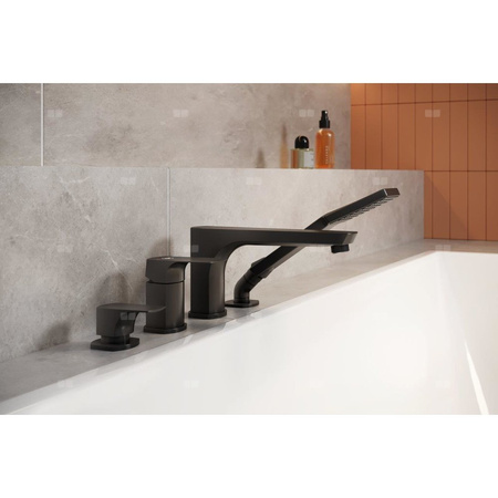 Bateria wannowa stojąca KFA Armatura MOKAIT, kolor czarny