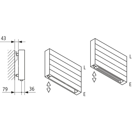 Ściana grzewcza Kermi Heizwand HHN Typ20 BH350x72x5800mm QN3747, weiß, 6bar, o. Abd, AB 12
