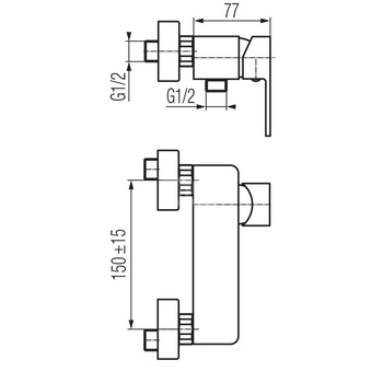 LOFT Bateria natryskowa ścienna ( bez akcesoriów )