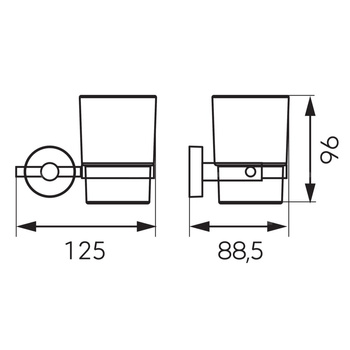 MEPHISTO szklanka pojedyncza, chrom