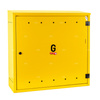 Skrzynka gazowa, 900x850x300, wolnostojąca, metalowa, ze skośnym daszkiem - żółta