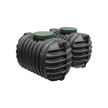 CRISTALL DUO Zbiornik na wodę deszczową 5300 /5600L z pokrywami D600 - plastikowy Zbiornik na wodę deszczową, zbiornik na deszczówkę , zbiornik retencyjny, zbiornik z tworzywa , szambo