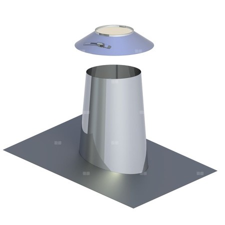 Przejście dachowe 5-15 st. z płaszczem ołowianym i kołnierzem fi80mm