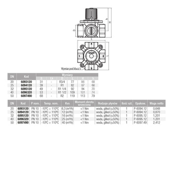 CONTROLMIX4 Zawór mieszający 4-drogowy DN32