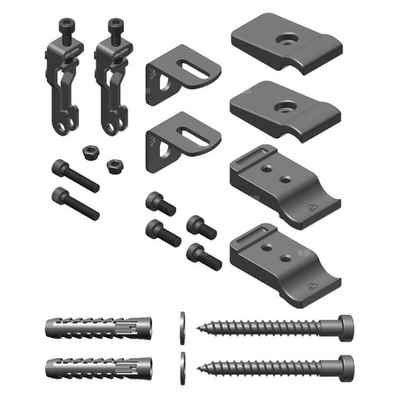 Uchwyt dystansowy - zestaw 6RAL9016