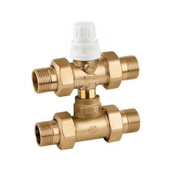 Trójdrożny zawór strefowy z obejściem współpracujący z siłownikami termoelektrycznymi serii 6563, 6561, 6562 i 6564 1"