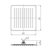 CARRE Głowica prysznicowa 200x200x2 mm chrom.
