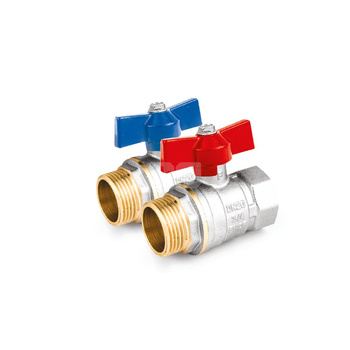 Kurek kulowy do wody powietrza glikolu (W/Z motylek) ART. 123 EFAR 10/100 DN 3/4"Nieb.