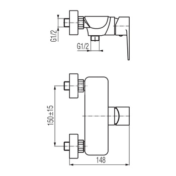 DALI Bateria natryskowa ścienna