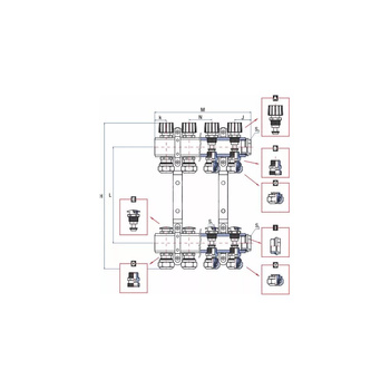 Rozdzielacz ogrzewania RUMET 70B 10 obwodowy