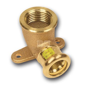 Kolano 90' SANHA Press Gas ścienne, Cu, 16 mm x 1/2'' (zw x GW)