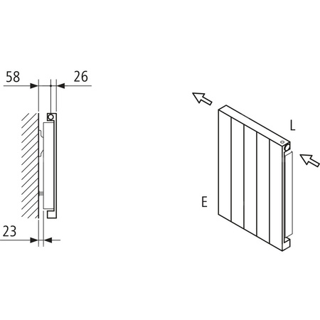Grzejnik płytowy typ 11 KERMI HVN wym. 800 x 560 mm, kolor biały, moc 698 W
