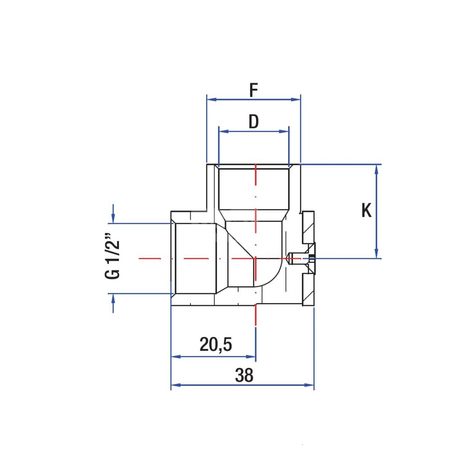 Listwa RUMET bateryjna Mosiądz 1/2'' x 15 mm (GW)