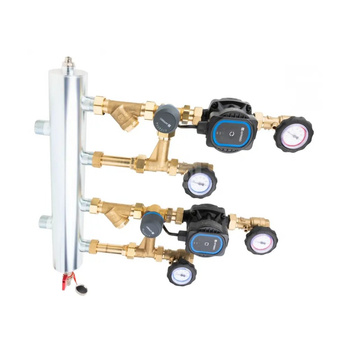 Grupa pompowa AFRISO BPS 966 AP GZ x GW 1'' x 3/4'', z zaworem mieszającym, z pompą obiegową AFRISO APH 160 15-7/130 mm