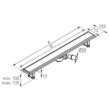 Odpływ liniowy 80 cm