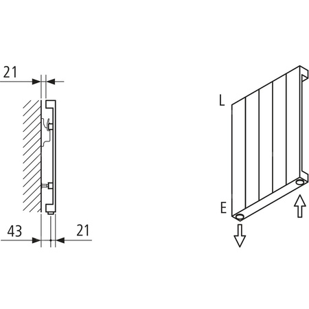 Grzejnik płytowy typ 10 KERMI HVN wym. 3600 x 1680 mm, kolor biały, moc 5766 W