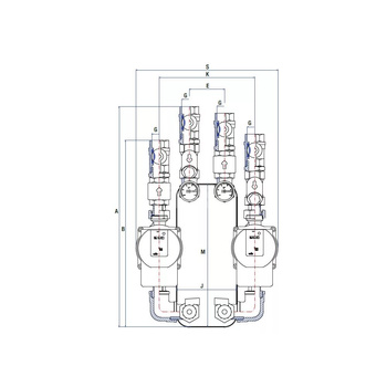 Zestaw wymiennikowy RUMET zasileanie z góry 20 płytowy