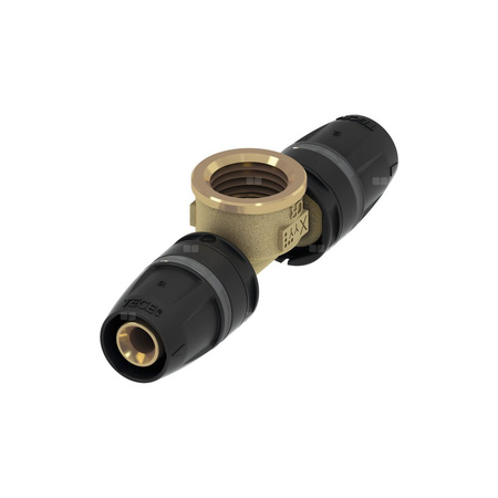 Trójnik TECE logo 90' mosiądz 16 mm x 1/2'' x 16 mm (końcówka wtykowa x GW x końcówka wtykowa)