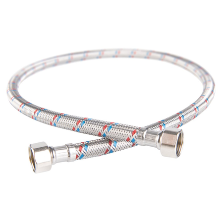 Wąż przyłączeniowy elastyczny FERRO z oplotem (stal), GW x GW, 3/8'' x 3/8'', długość 40 mm