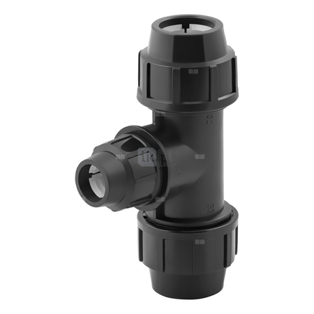 Trójnik skręcany redukcyjny do rur PE PN16 32 x 25 mm