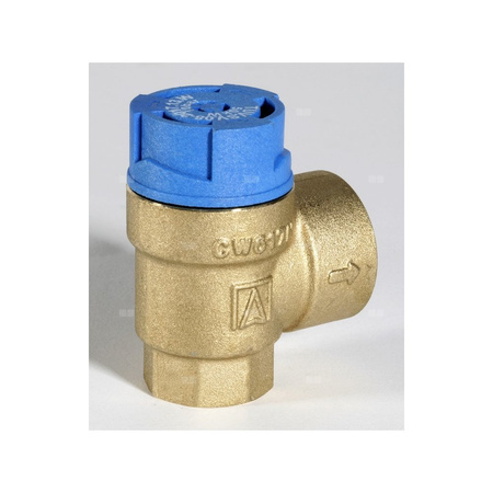 Membranowy zawór bezp. do zamkniętych inst. c.w.u., 1/2" GW/ 3/4" GW, nastawa 6,0 bar