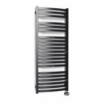 CONCEPT Grzejnik el. Sydney 1210/400, czarny mat, podł ES, kabel prosty bez wtyczki z maskownicą