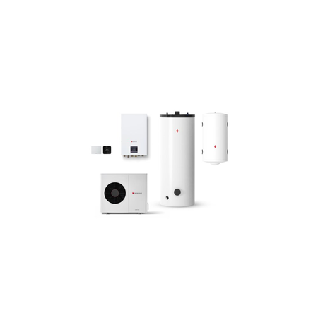 Pompa ciepła powietrzna GeniaAir Split HA 7-8.2 OS 230V + Moduł ścienny HA 7-8.2 WSB + Zasobnik c.w.u. FEW 250 + Zasobnik buforowy WN RW 50 + Regulator SRC 720 + Moduł internetowy