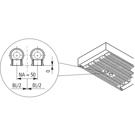Konwektor Kermi V-Konvektor Typ32 BH210x133x2200mm QN2479, weiß, 6 bar, o. Abd., Vent. re