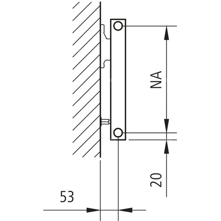 Grzejnik płytowy typ 11 KERMI HHN wym. 490 x 6000 mm, kolor biały, moc 4326 W