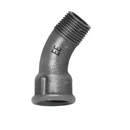 Łuk długi 45' ODLEWNIA ZAWIERCIE G4/22/40 żeliwo (ocynk) 1 1/2'' (GW x GZ)