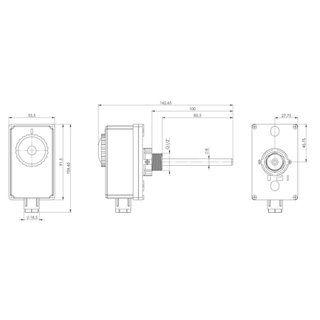 Termostat AFRISO TC2 zanurzeniowy 0-90'C, przyłącze GZ 1/2'', długość wkładki 100 mm