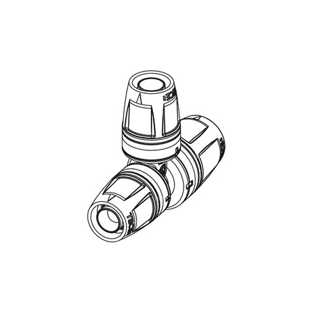 Trójnik TECE logo redukcja 90' PPSU 32 mm x 25 mm x 32 mm (końcówka wtykowa x końcówka wtykowa x końcówka wtykowa)