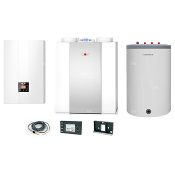 Pakiet - Kocioł gazowy jednofunkcyjny WOLF FGB-24 kondensacyjny wiszący 5.3 - 20.7 kW + Czujnik c.w.u. + RegulatorBM-2 + RekuperatorCWL 400L + Zasobnik c.w.uLindo 150L