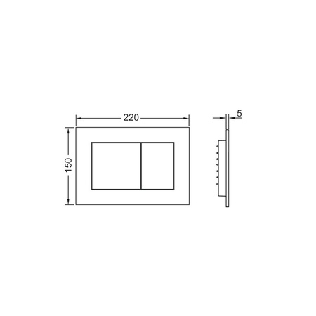 Przycisk spłukujący do stelaża (Mechaniczny) TECE now tworzywo, kolor biały