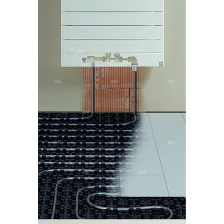 Kermi TABEO-V 1757x101x600mm QN 1059, RAL9016, zawór po lewej