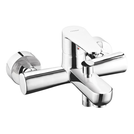 Bateria wannowa ścienna FERRO ALGEO, kolor chrom