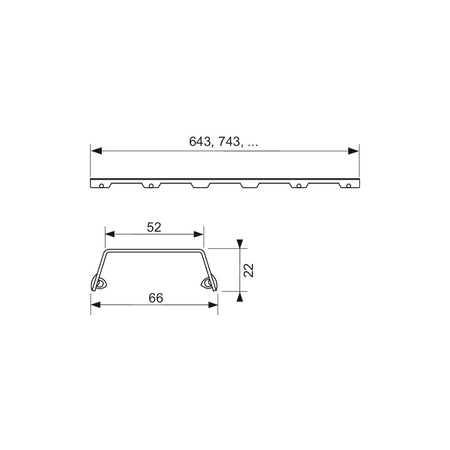 Ruszt prosty steel II 1500 mm do odpływu prysznicowego stal szczotkowana TECE drainline