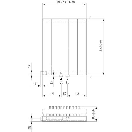 Grzejnik płytowy typ 22 KERMI V-HVV wym. 1400 x 1750 mm, kolor biały, moc 5555 W