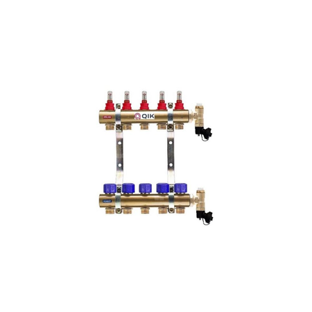 Rozdzielacz mosiężny do OP z przepływ - QIK BASIC II C- 5 sekcji