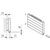 Grzejnik płytowy typ 11 KERMI HHN wym. 840 x 2600 mm, kolor biały, moc 2540 W